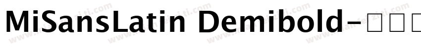 MiSansLatin Demibold字体转换